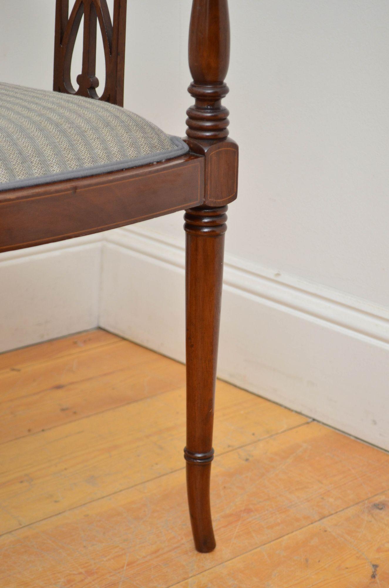 Edwardian Mahogany Tub Chair 8