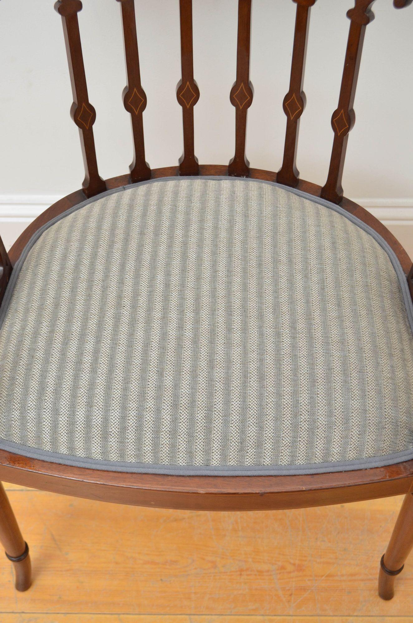 Edwardian Mahogany Tub Chair 10