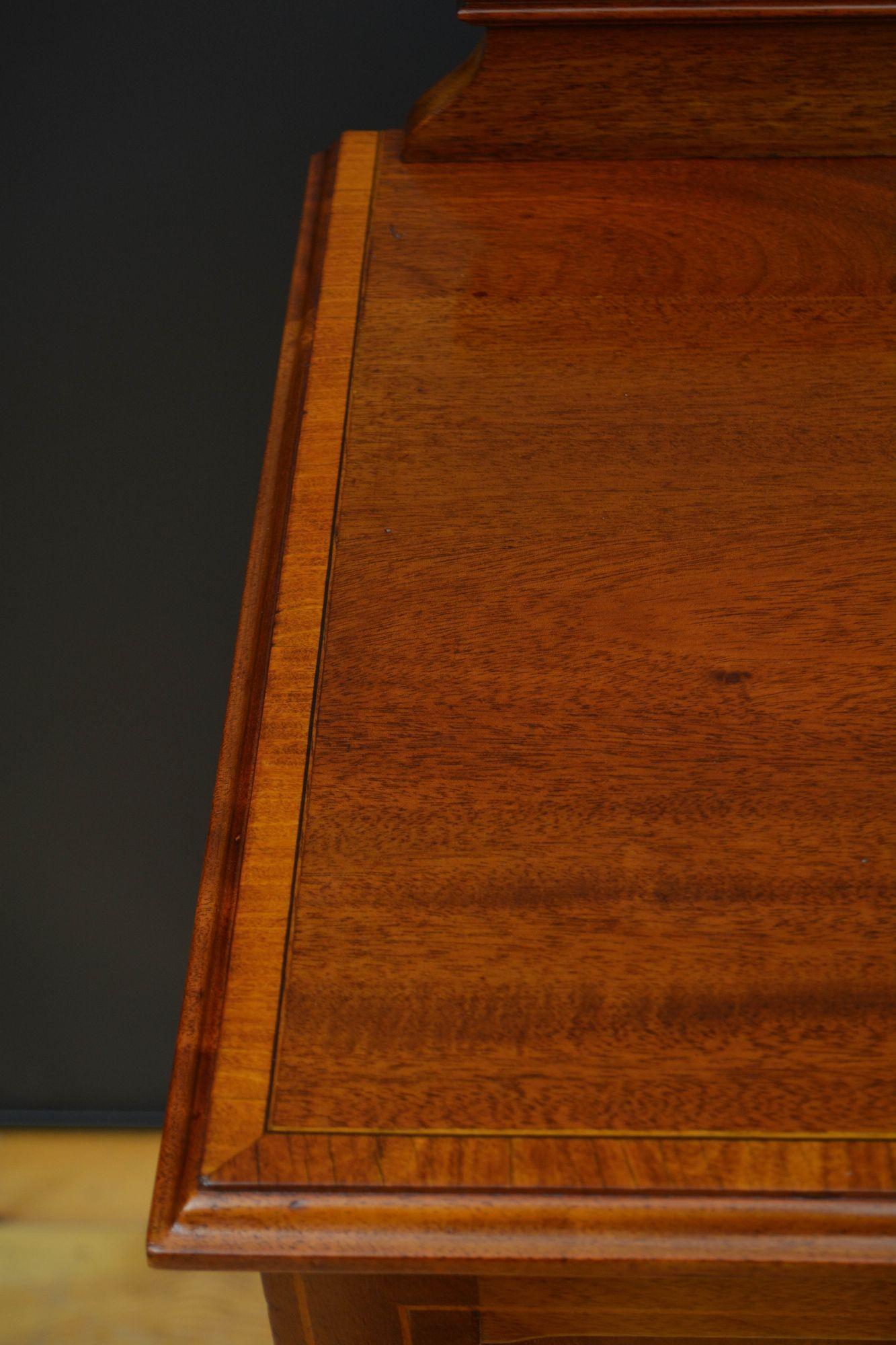 Edwardian Mahogany Two Door Cabinet Low For Sale 3