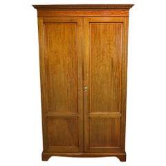 Edwardian Mahogany Two Door Wardrobe