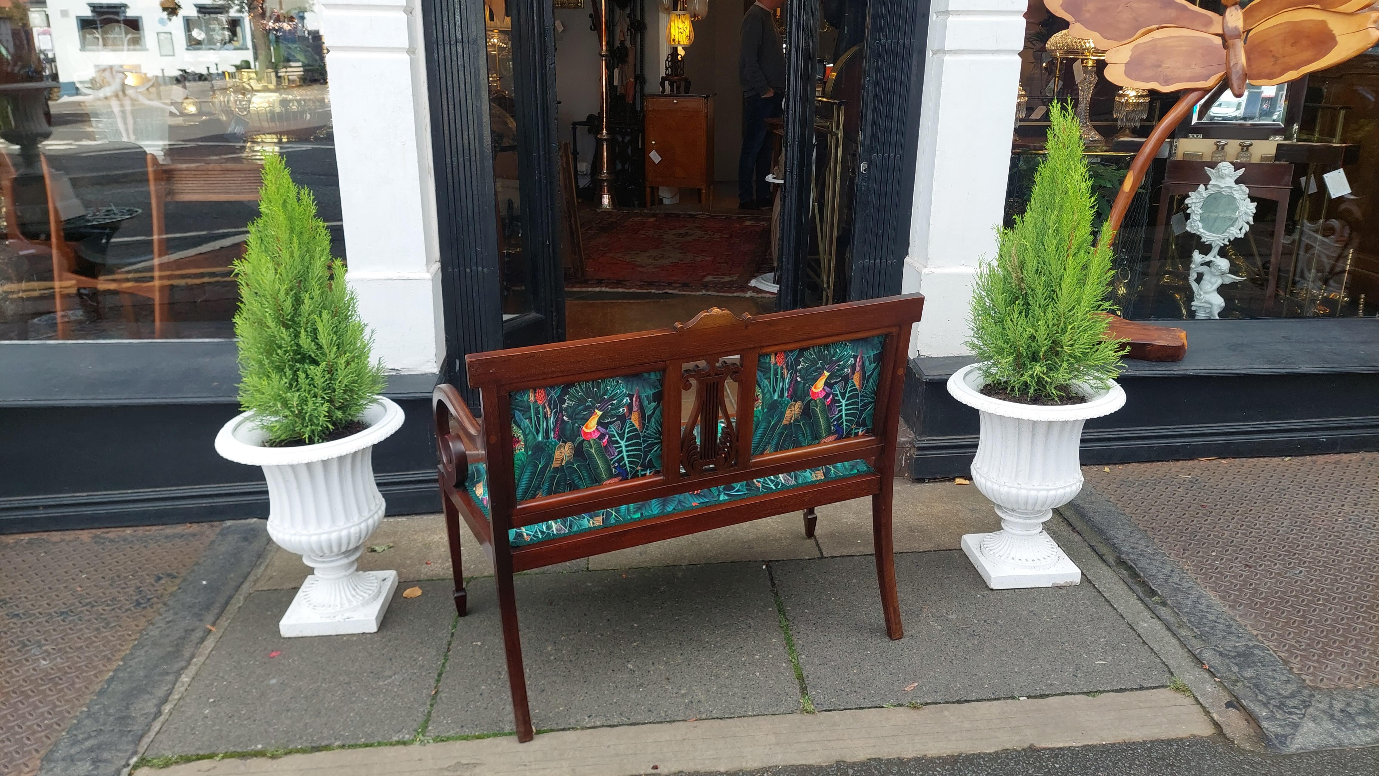 Edwardian Mahogany Two Seater Sofa Settee For Sale 6