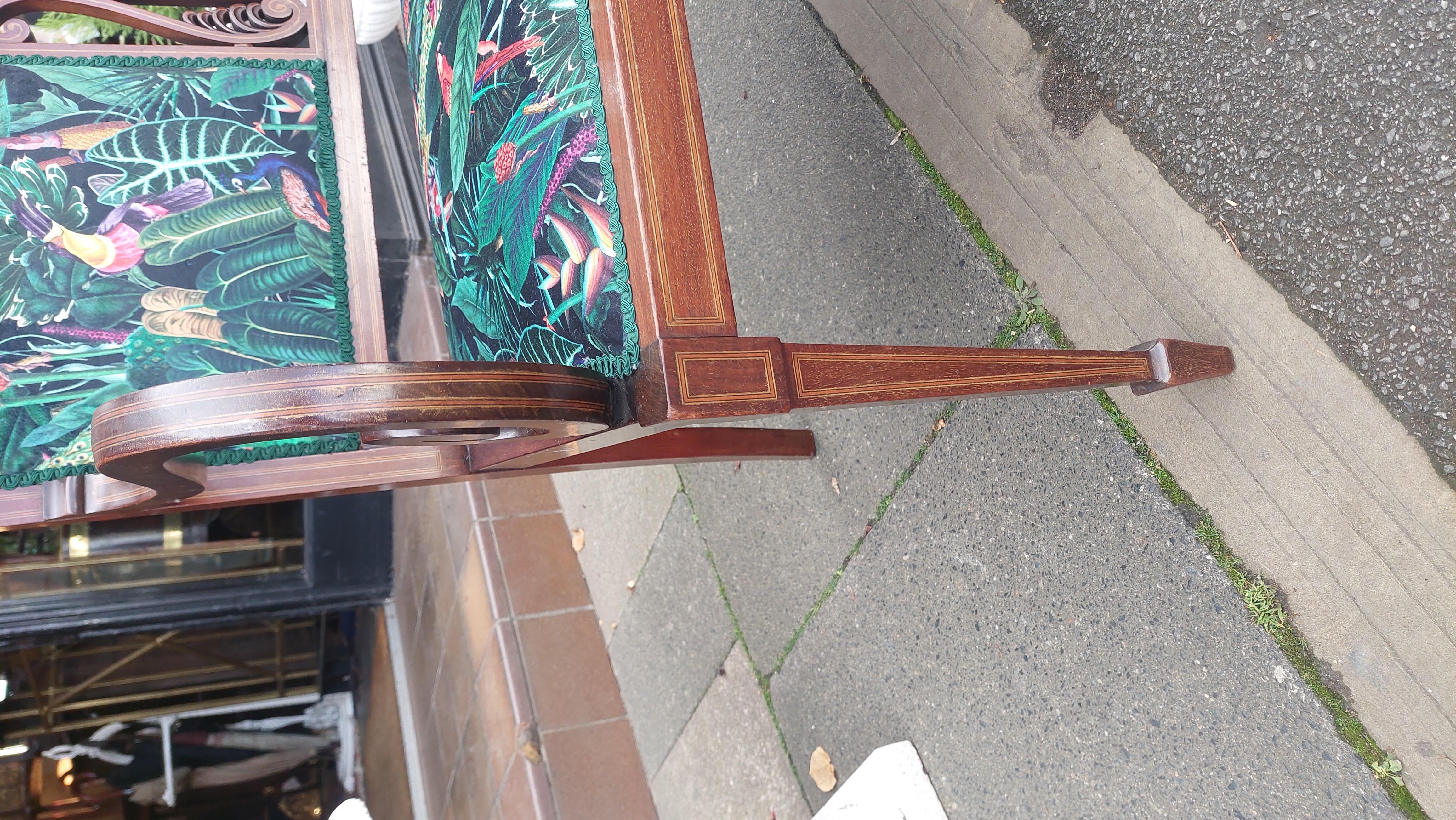 Edwardian Mahogany Two Seater Sofa Settee For Sale 3