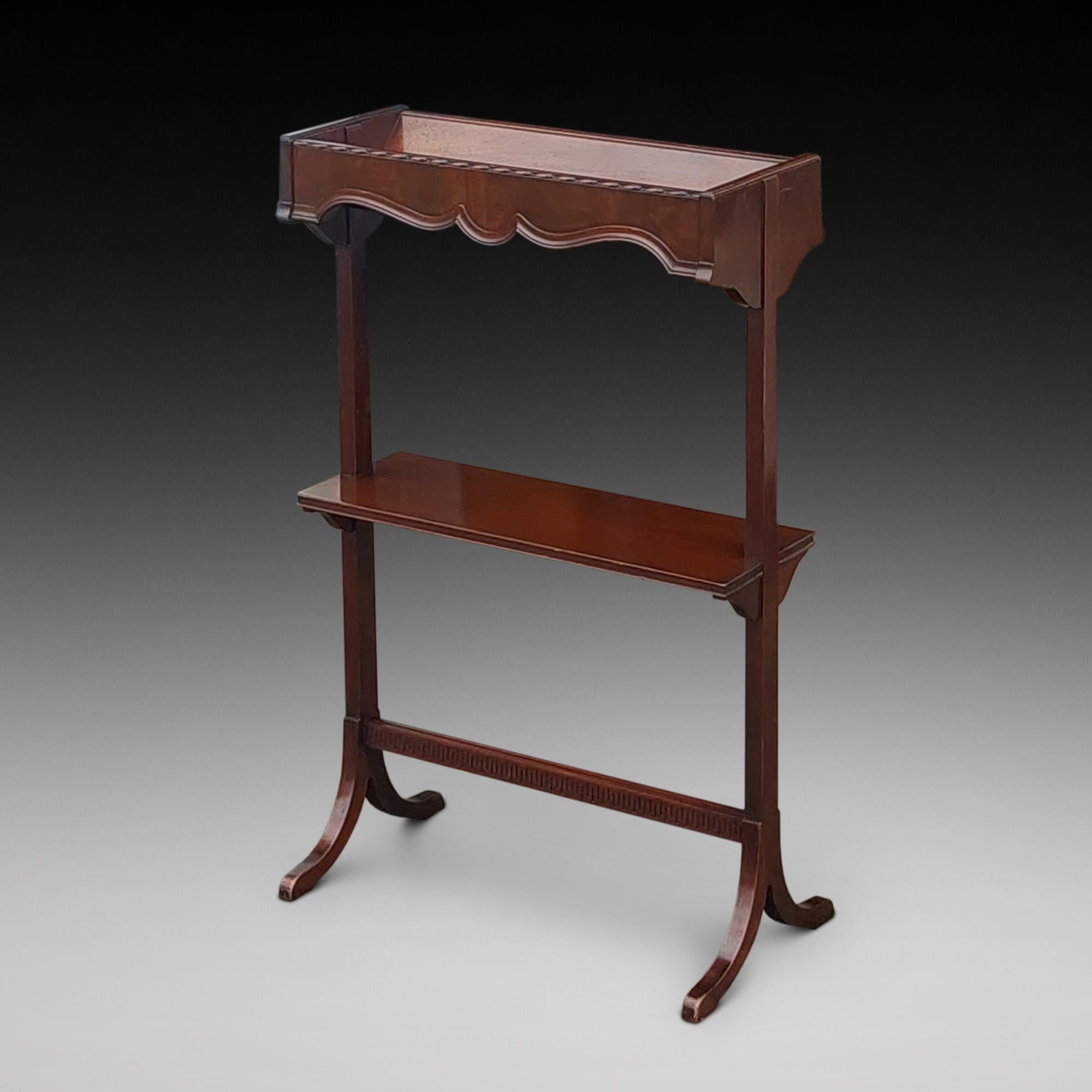 Edwardian Mahogany Two-Tier Library Book Trough  by 
