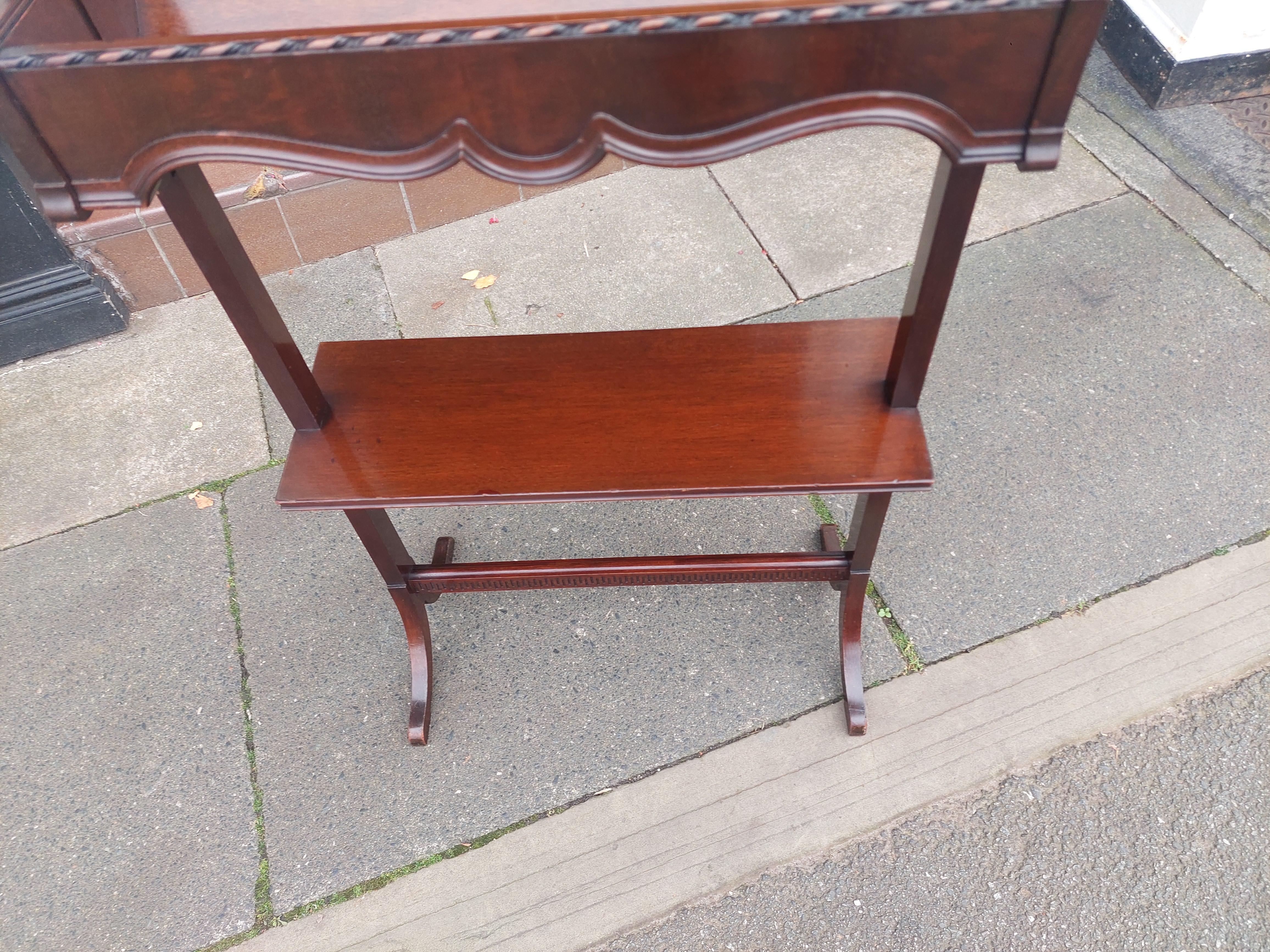 Edwardian Mahogany Two-Tier Library Book Trough by Waring and Gillows For Sale 1