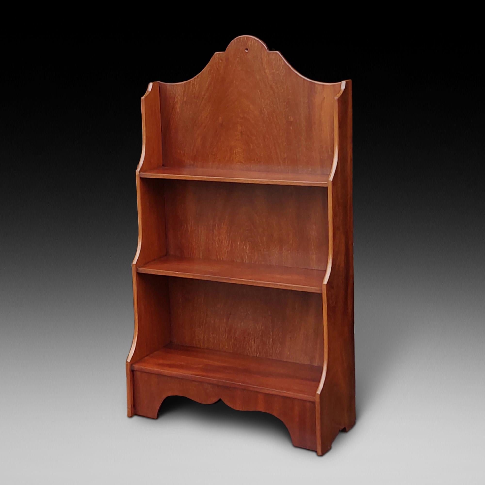 English Edwardian Mahogany Wall Hanging Book Shelves For Sale