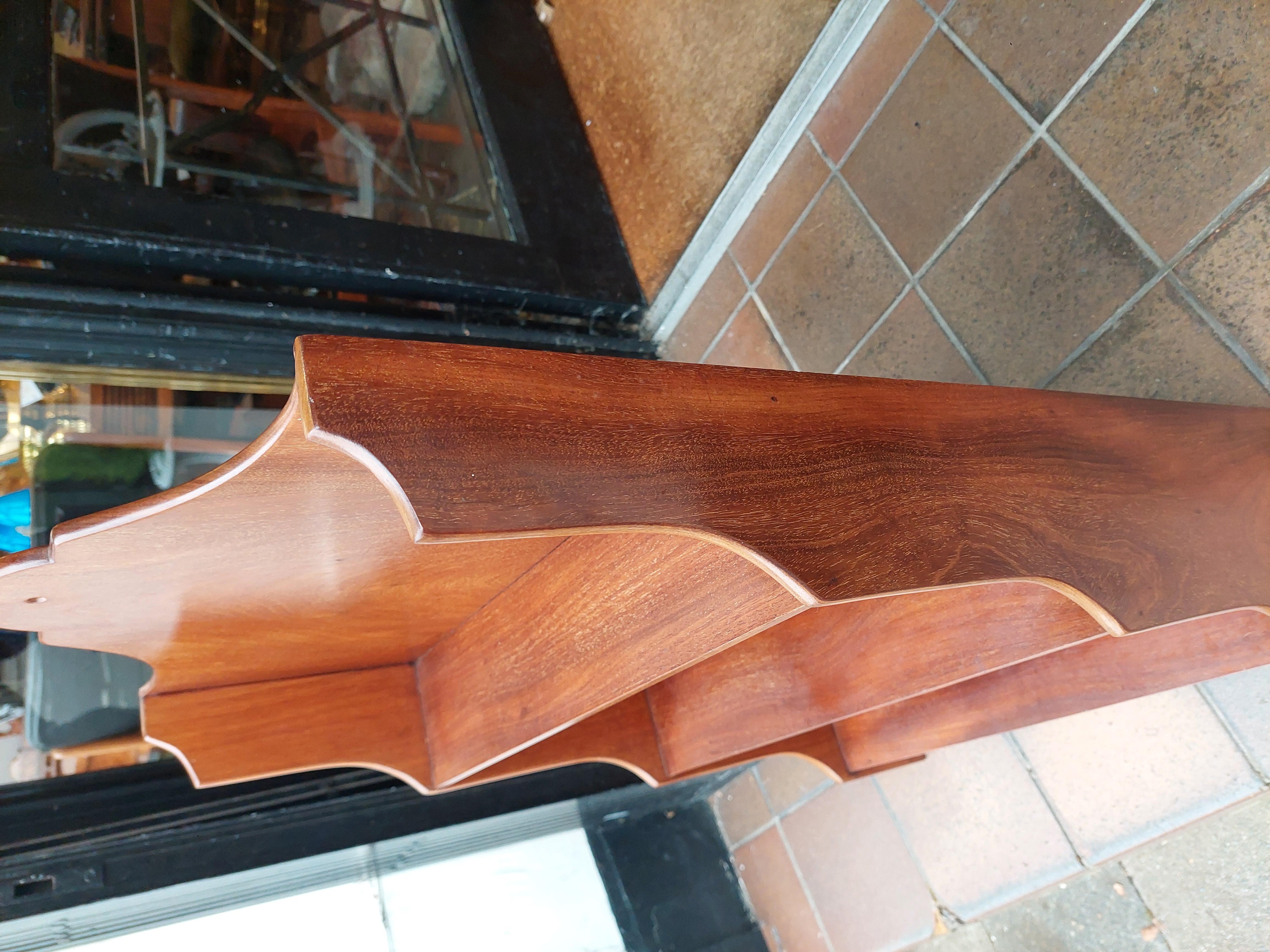 Edwardian Mahogany Wall Hanging Book Shelves For Sale 2