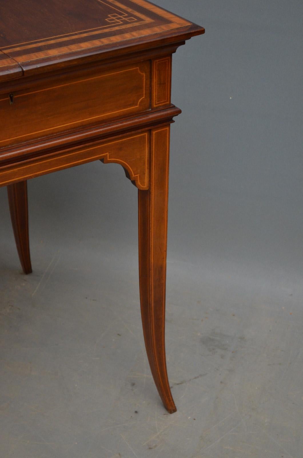 Edwardian Mahogany Writing Table by Maple & Co. 10