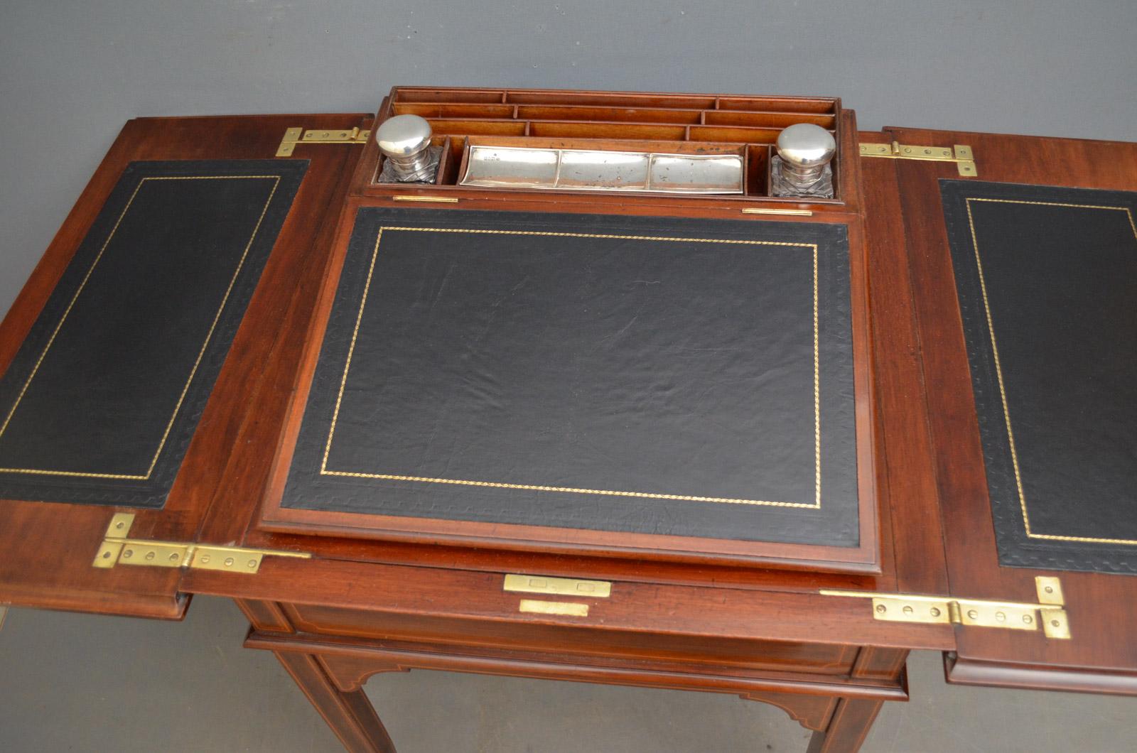 English Edwardian Mahogany Writing Table by Maple & Co.