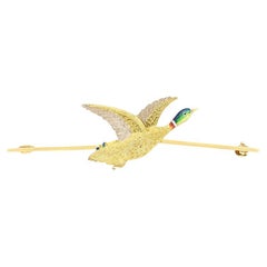 Edwardian Mallard Duck Brooch, c.1910s