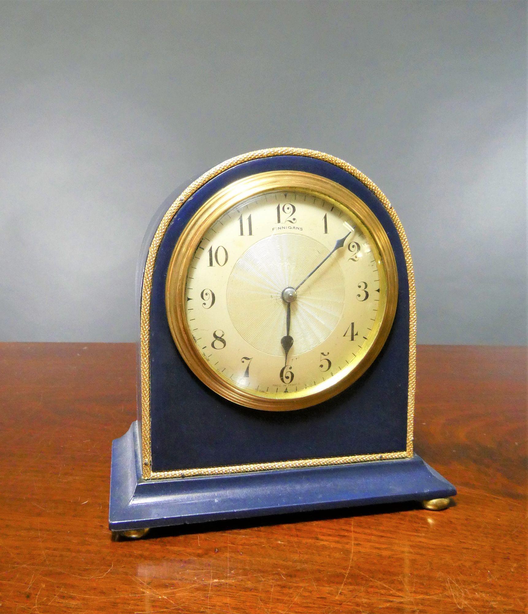 French Edwardian Mantel Clock Signed Finnigans For Sale