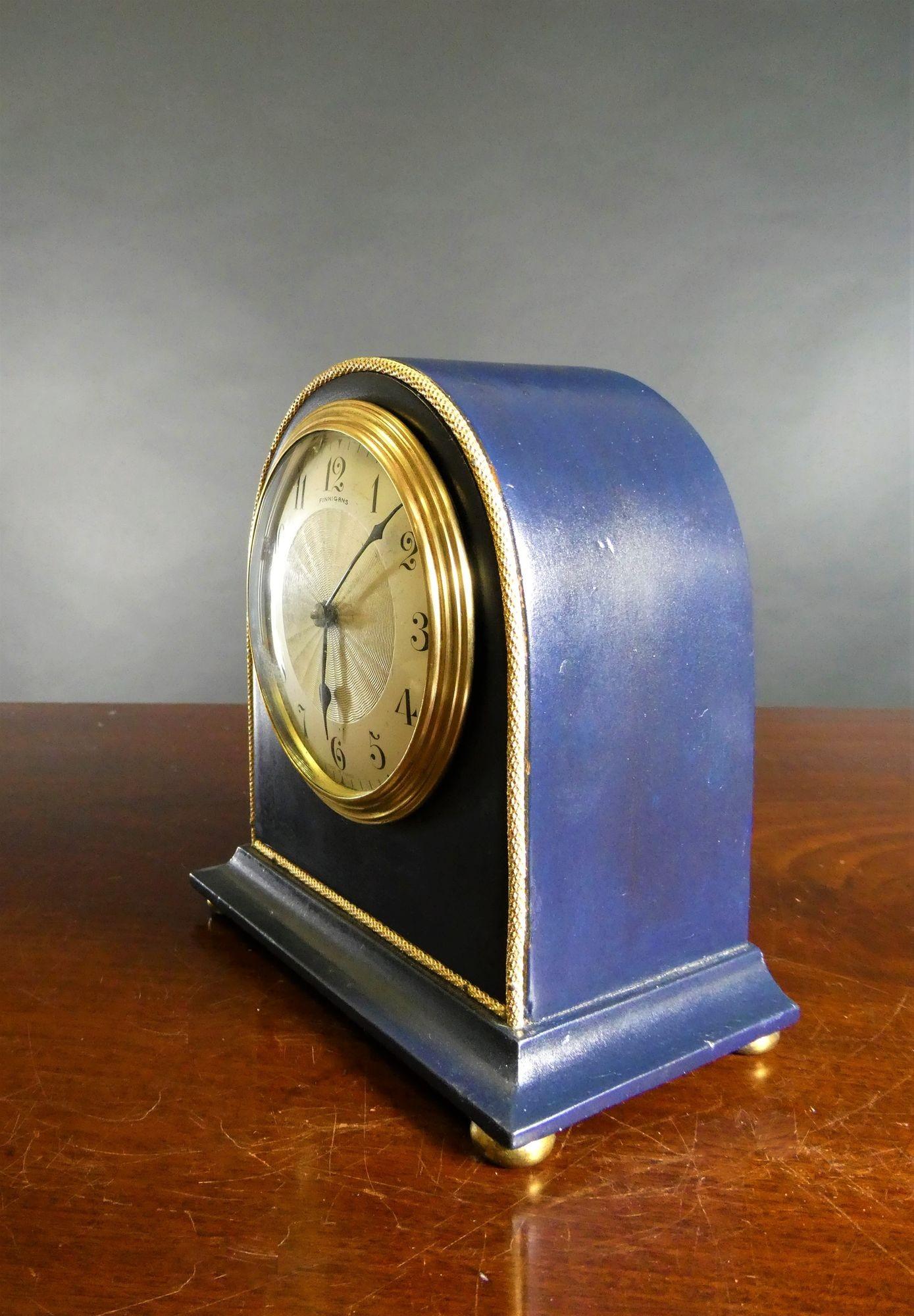 Edwardian Mantel Clock Signed Finnigans In Good Condition For Sale In Norwich, GB