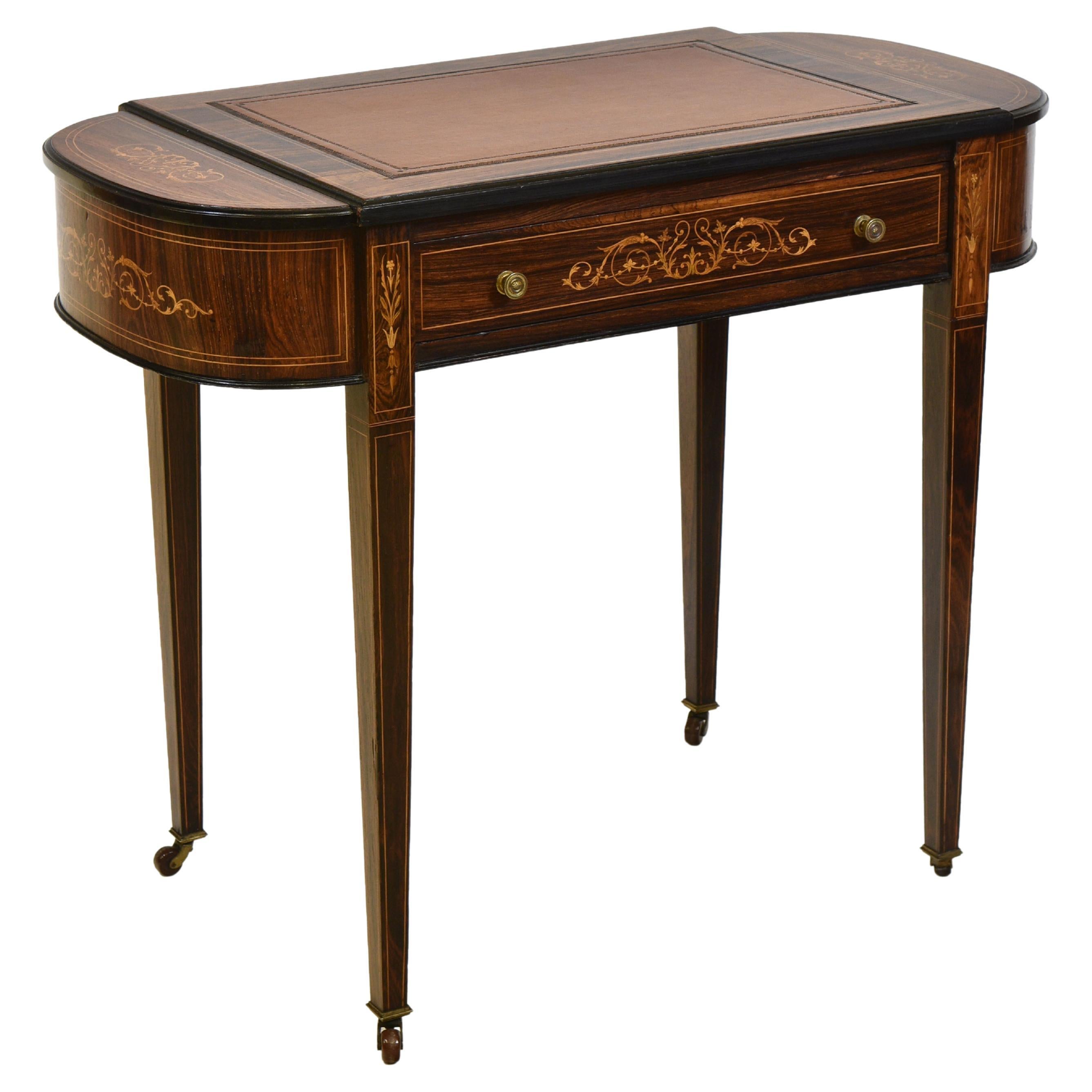 Edwardian Maple & Co Rosewood Ladies Writing Table Desk