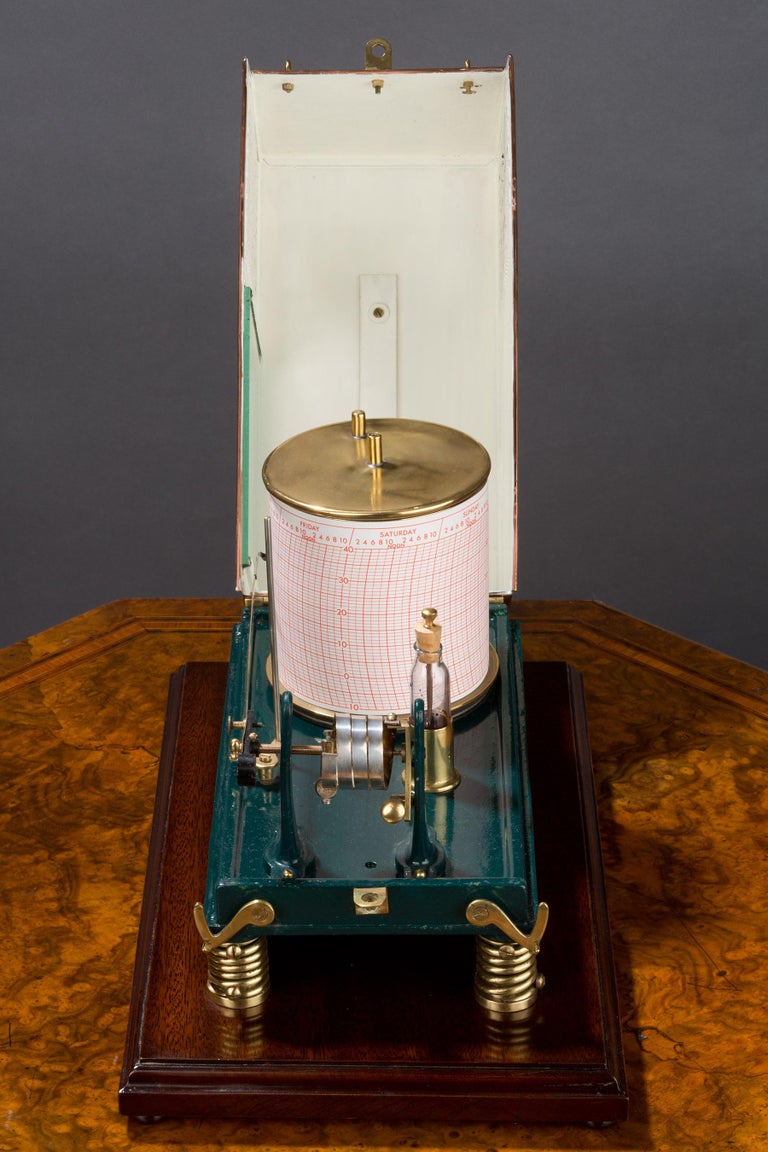 English Edwardian Marine Copper Thermograph by Short and Mason, London For Sale