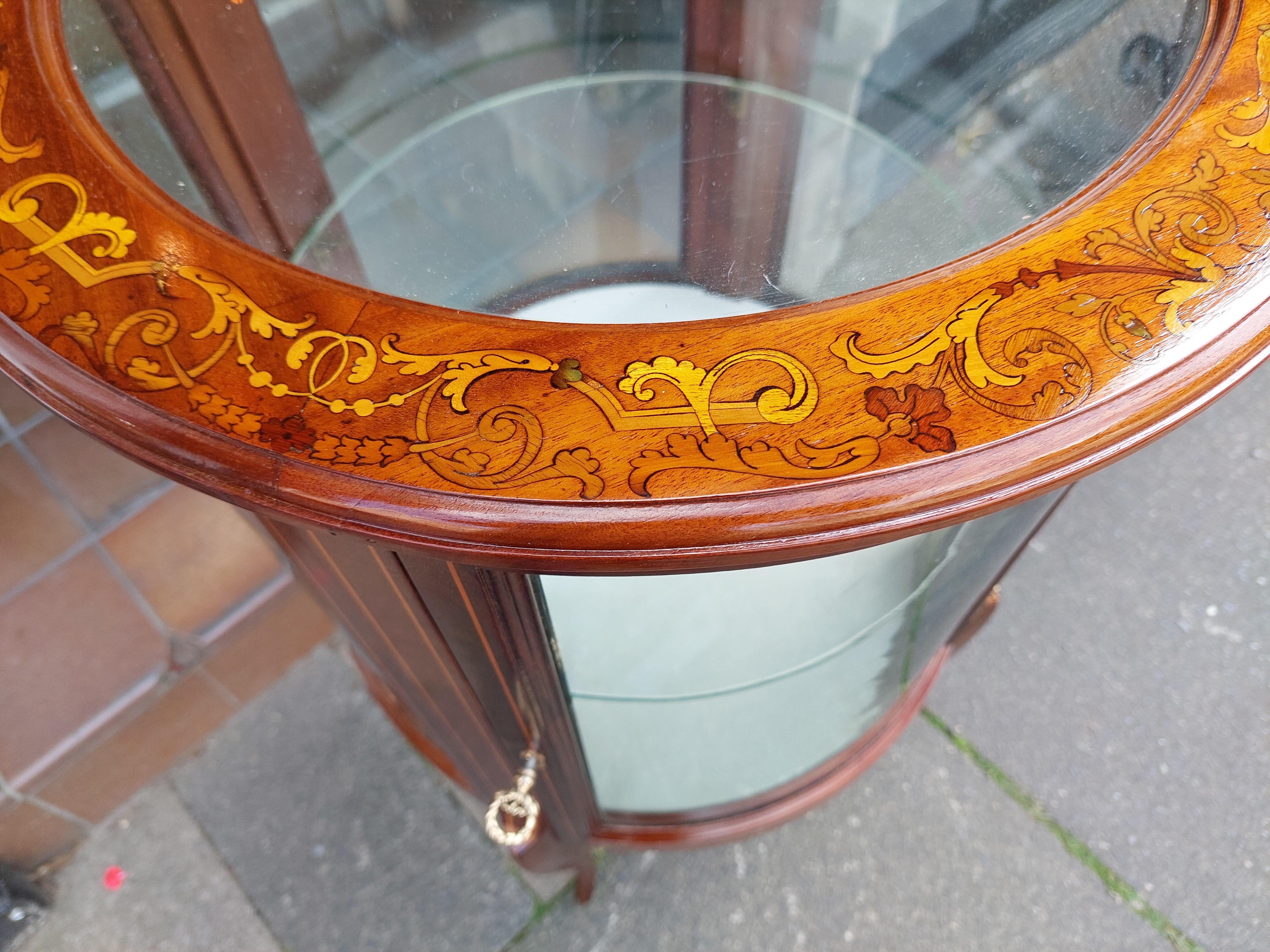 English Edwardian Marquetry Bijouterie Display Table For Sale