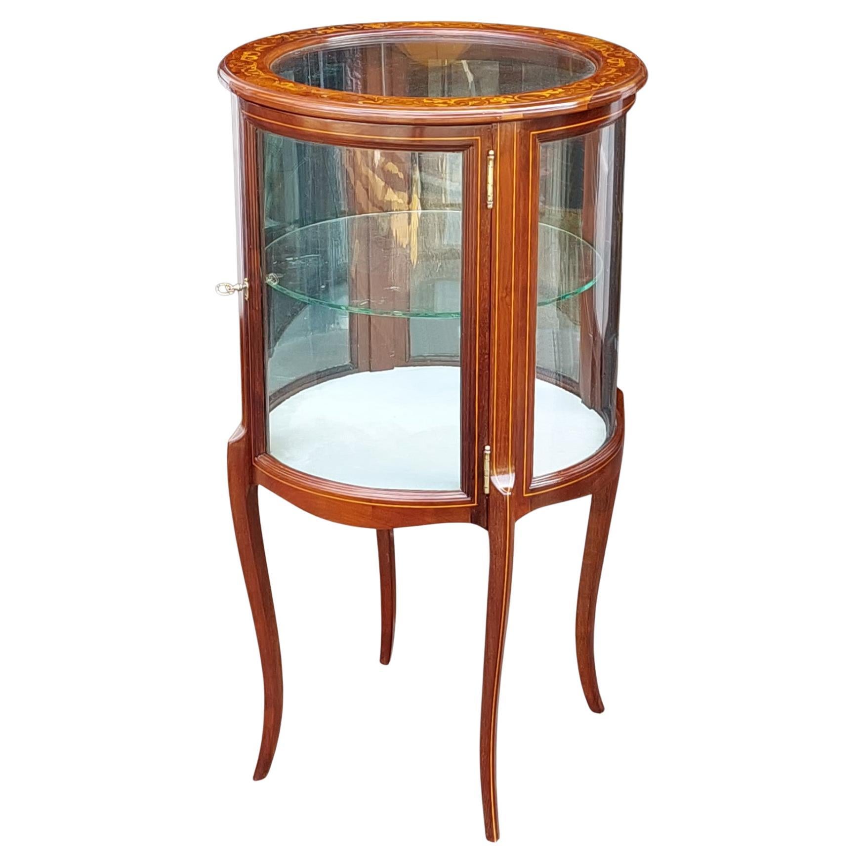 Edwardian Marquetry Bijouterie Display Table For Sale