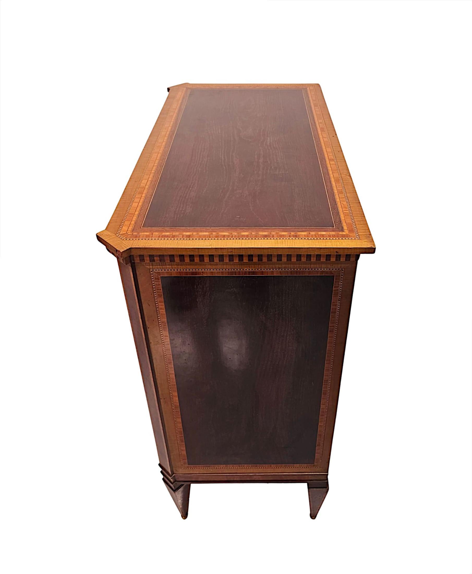 Edwardian Marquetry Inlaid and Hand Painted Cabinet after 'Edward and Roberts' For Sale 1
