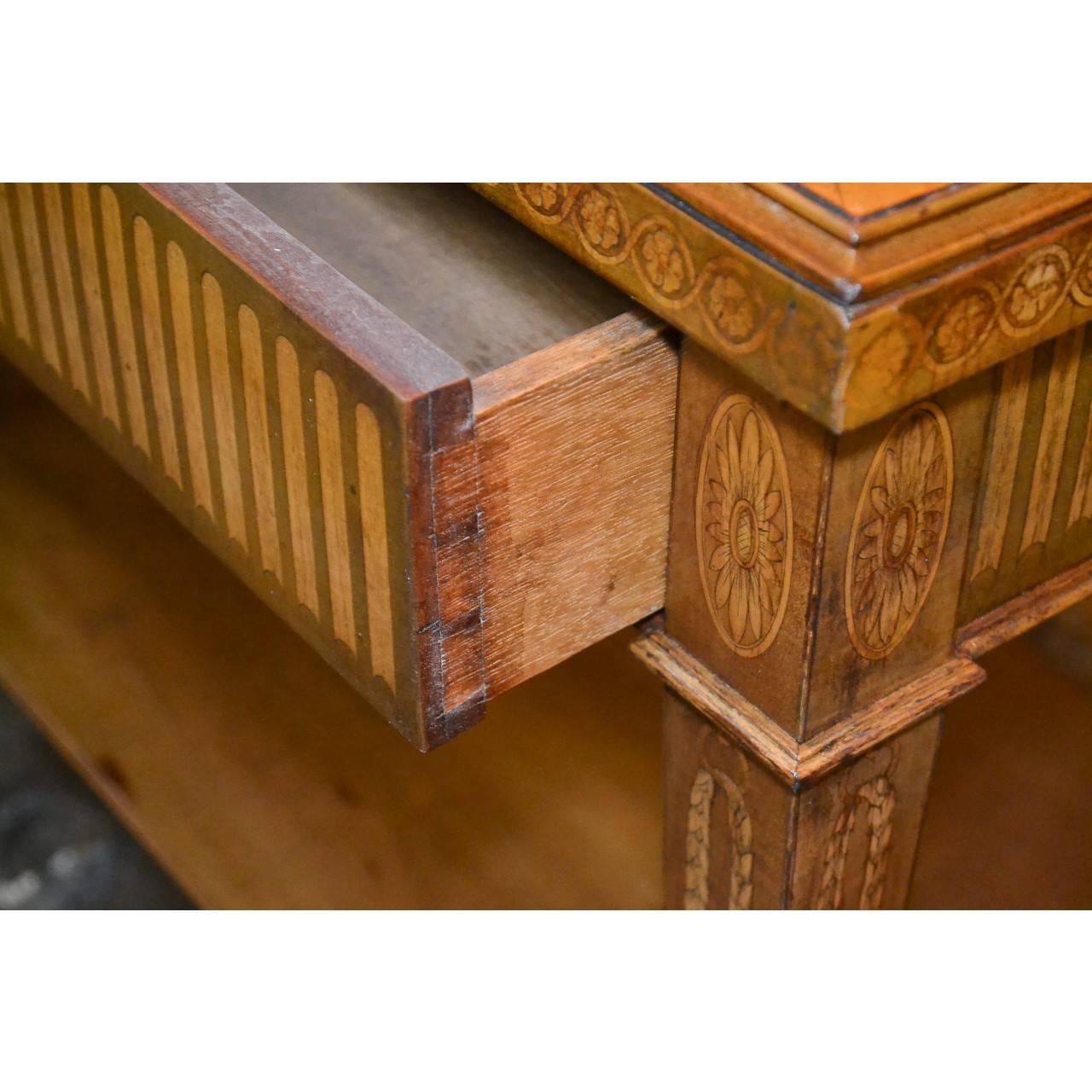 Edwardian Marquetry Inlaid Console Table 1