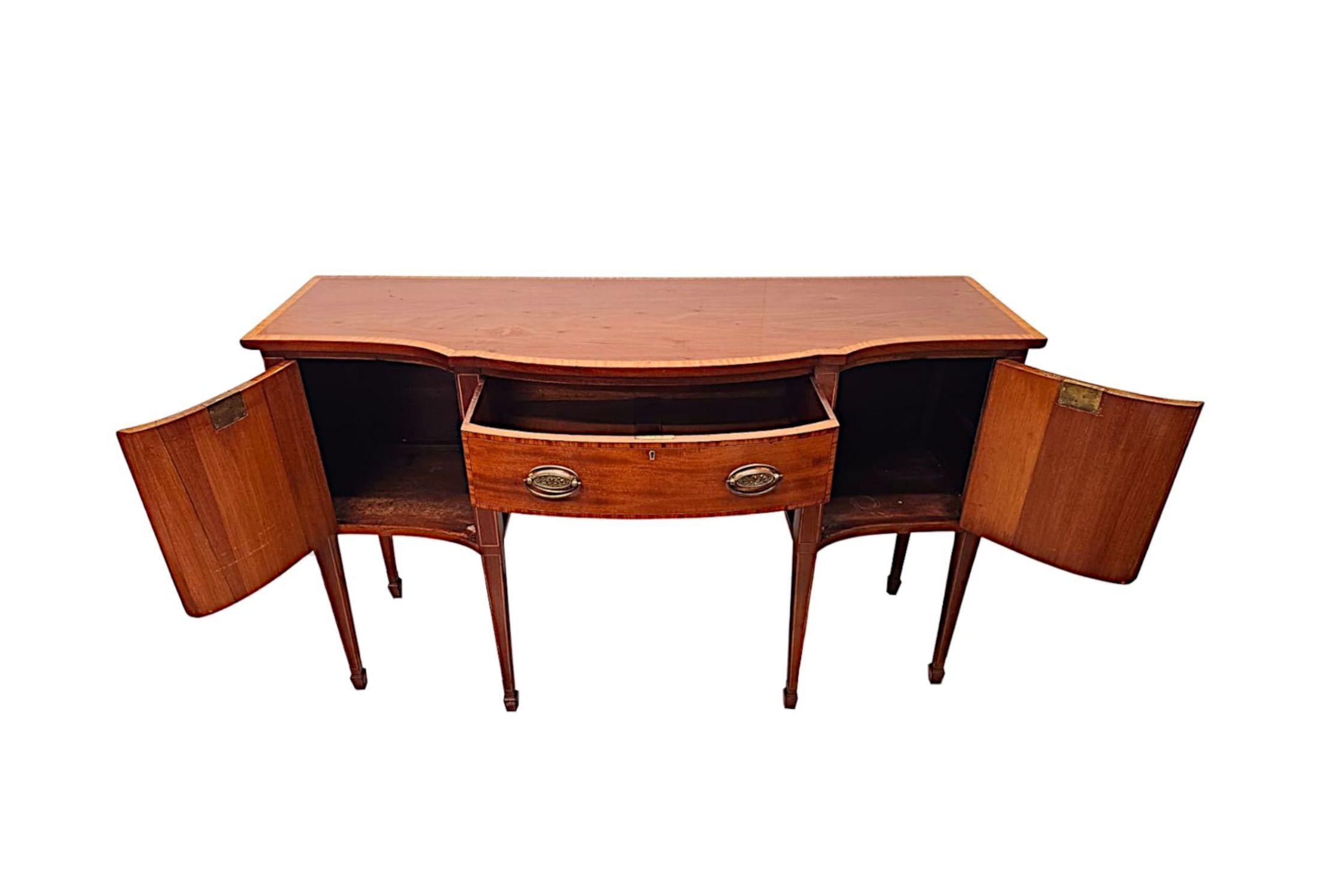 20th Century Edwardian Marquetry Inlaid Sideboard In The Manner of Edward and Roberts London For Sale