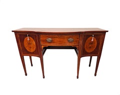 Antique Edwardian Marquetry Inlaid Sideboard In The Manner of Edward and Roberts London