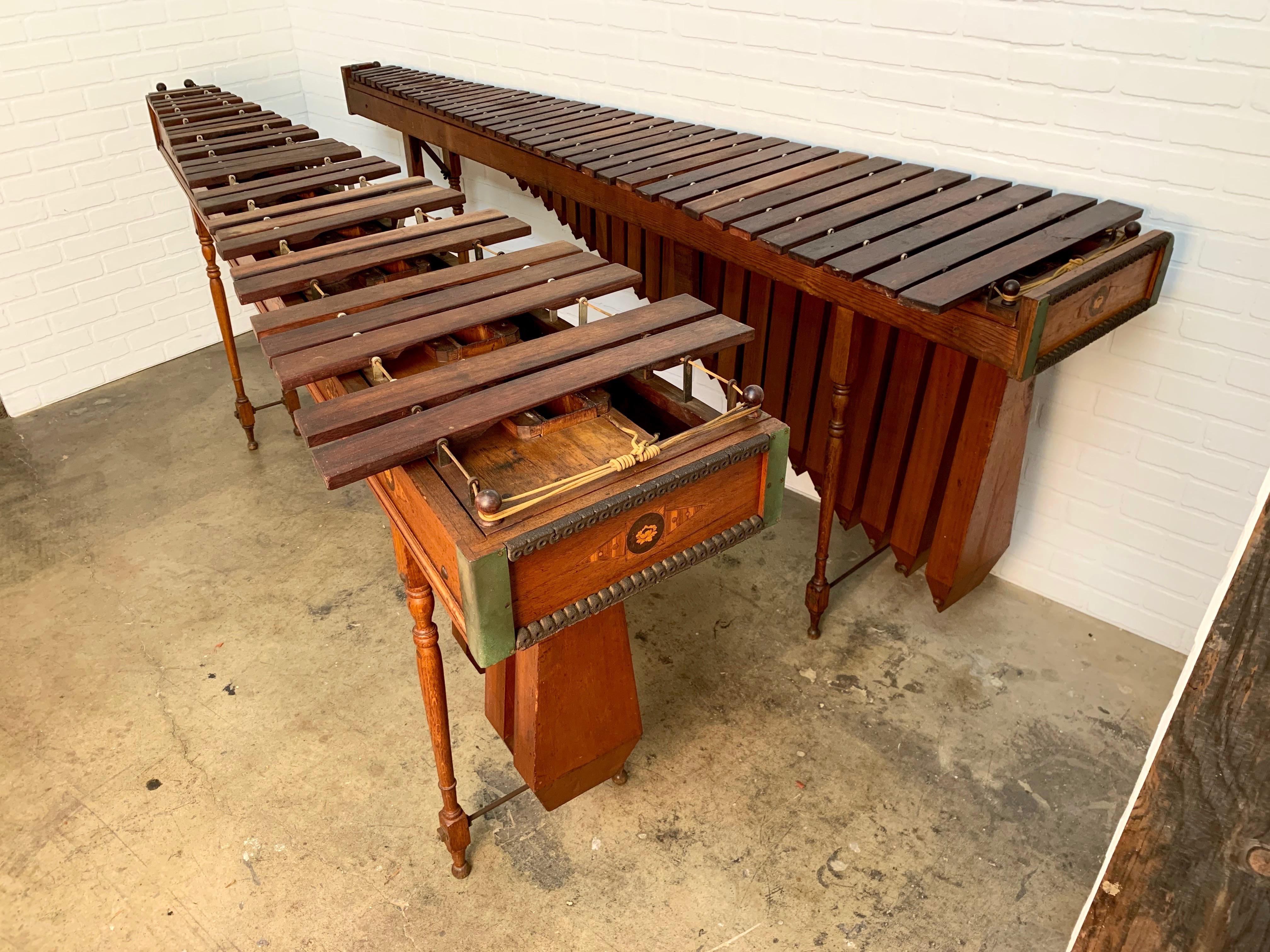 Edwardian Marquetry Marimba / Xylophone 1