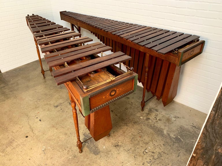 Edwardian Marquetry Marimba / Xylophone For Sale 4