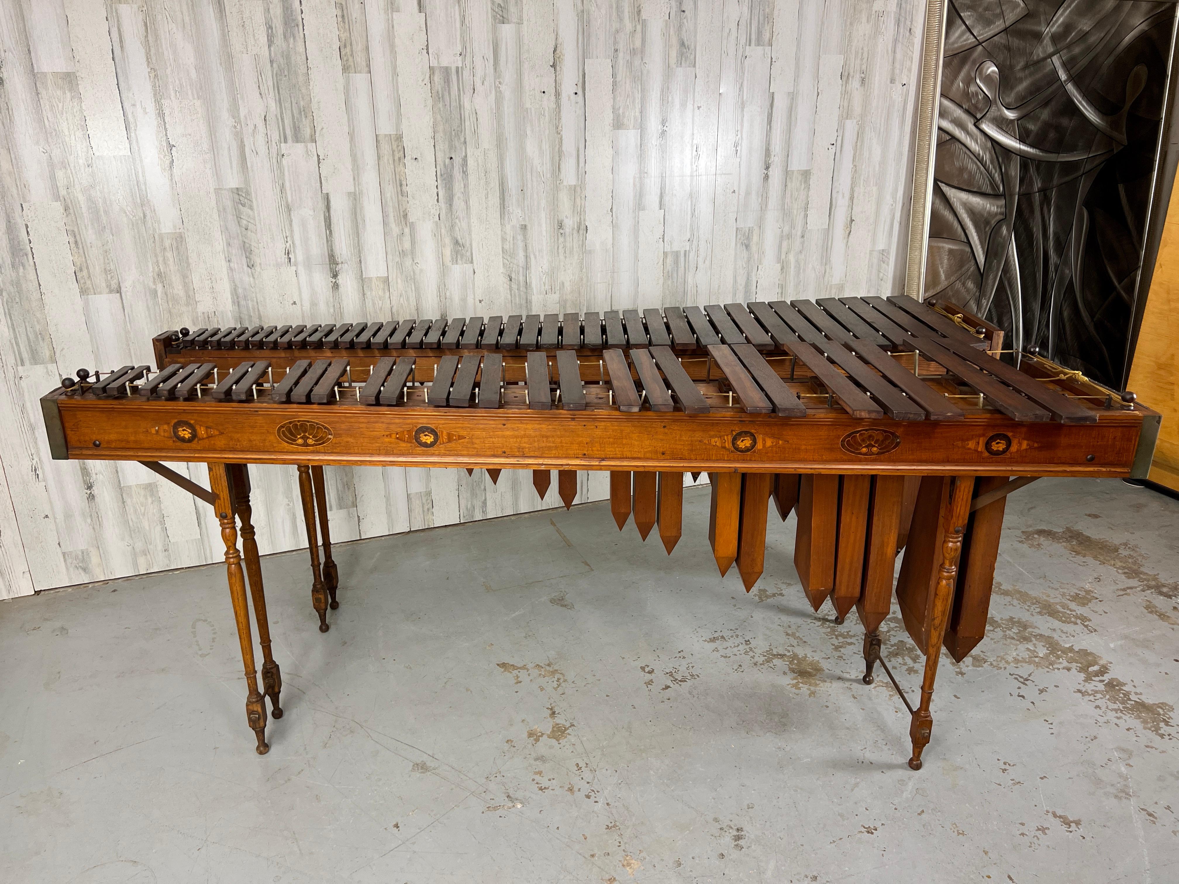Edwardian Marquetry Marimba / Xylophone For Sale 6