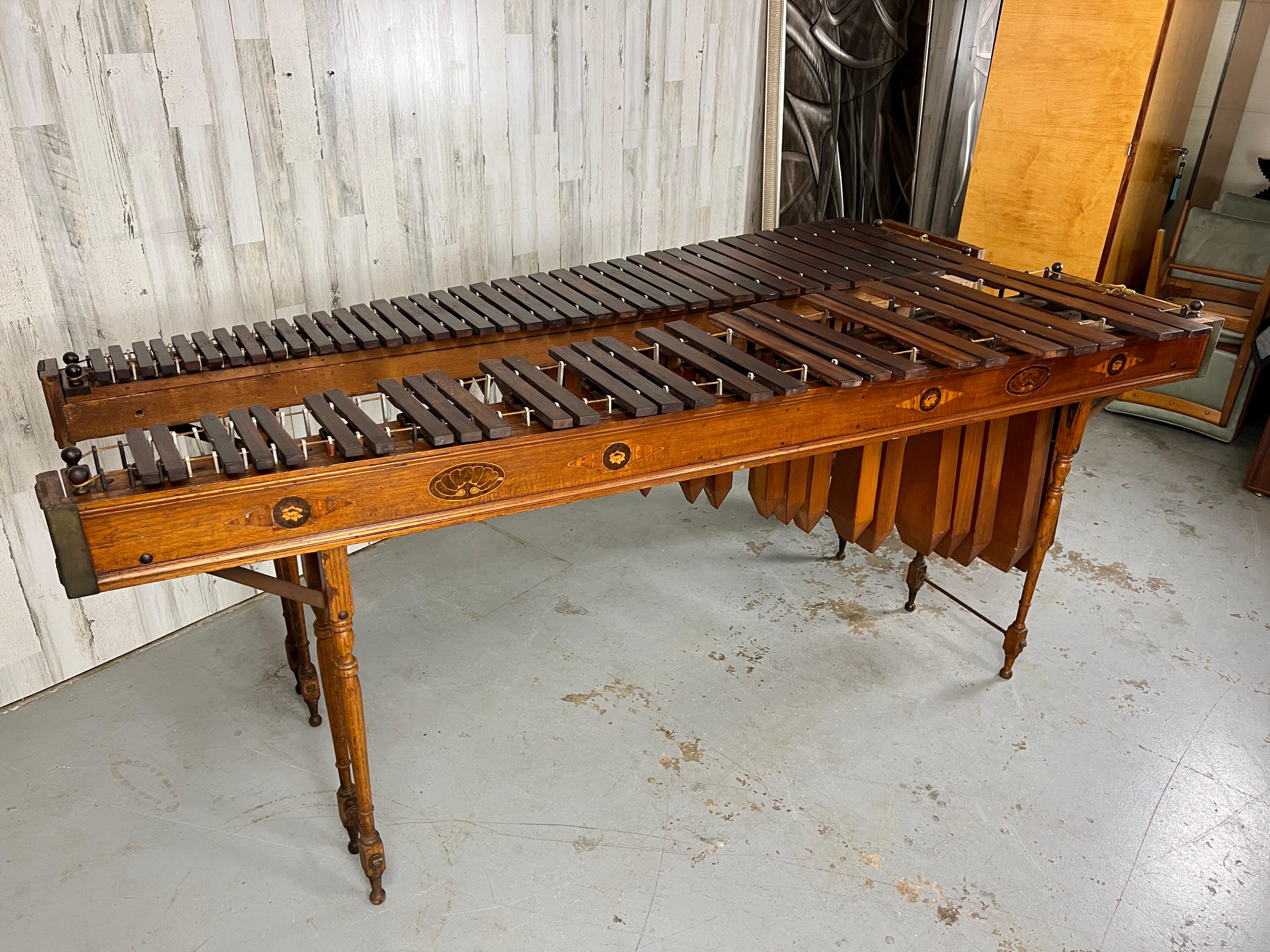 Edwardian Marquetry Marimba / Xylophone For Sale 7