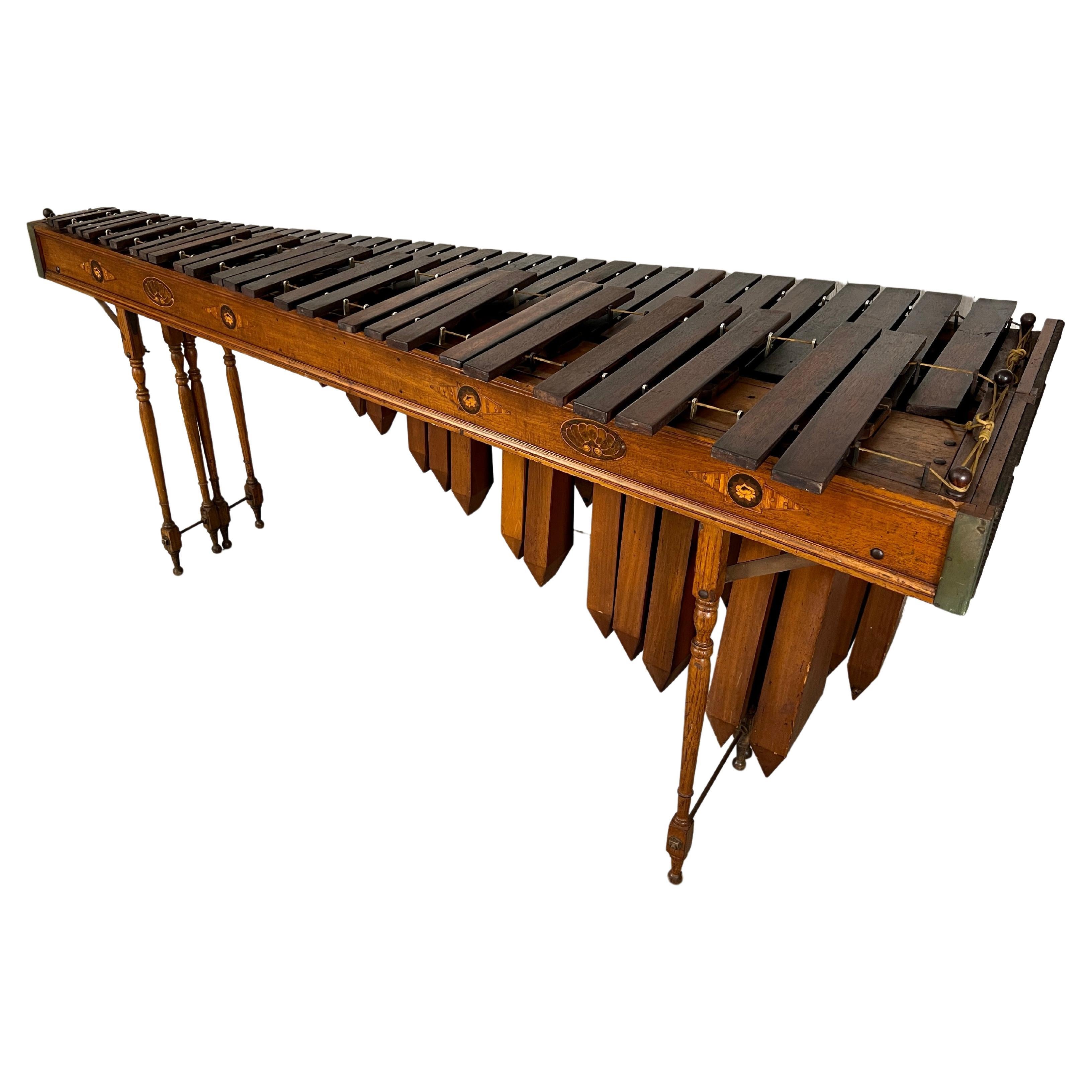 Edwardian Marquetry Marimba / Xylophone For Sale 11