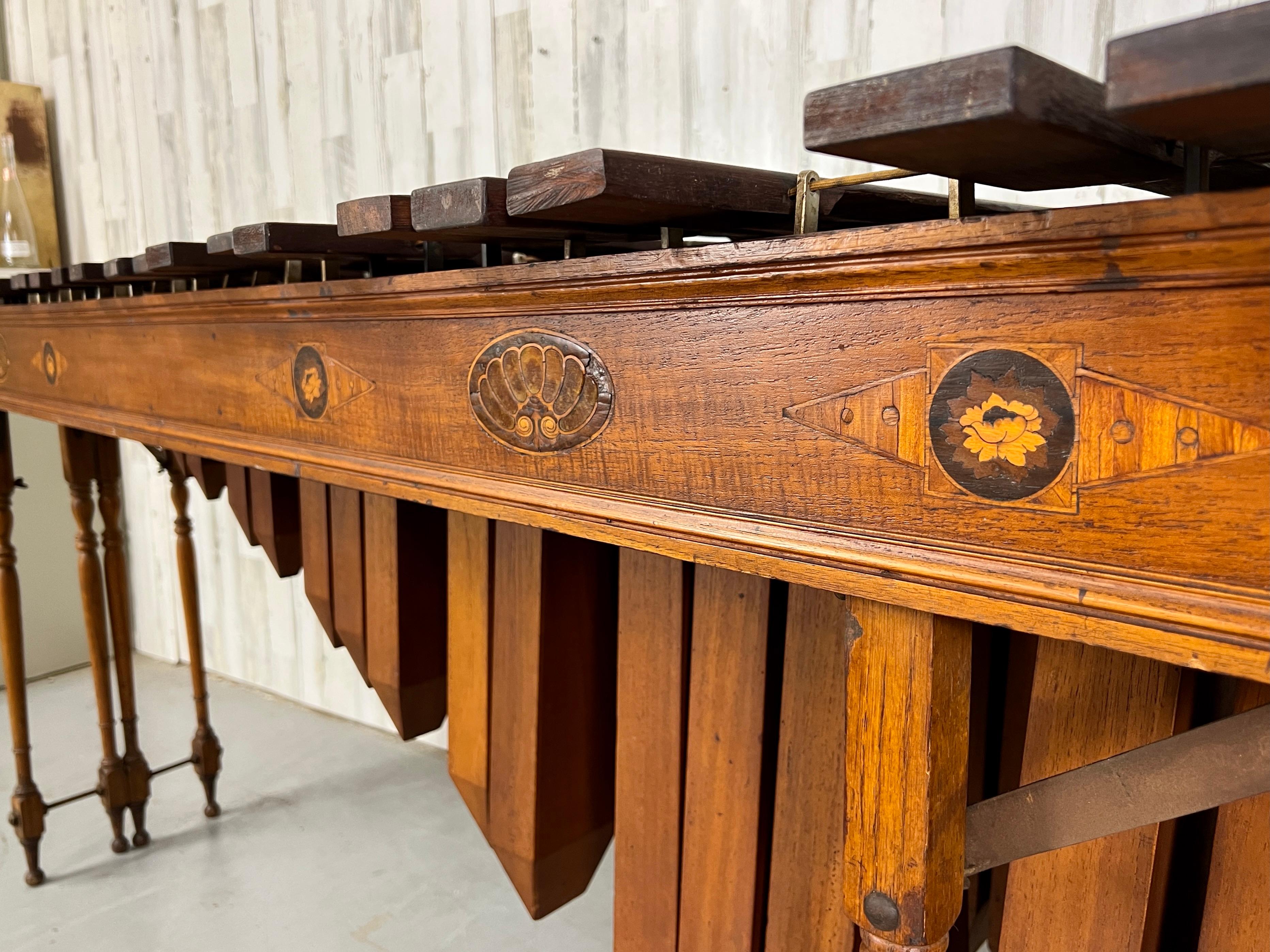 19th Century Edwardian Marquetry Marimba / Xylophone For Sale