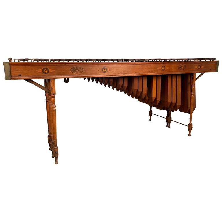 Edwardian Marquetry Marimba / Xylophone For Sale