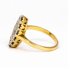 Edwardian Marquise Diamond and 9 Carat Gold Ring