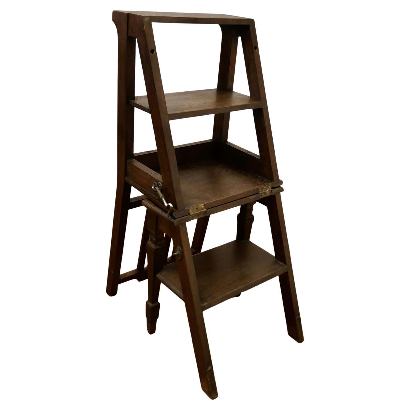 Edwardian Metamorphic Library Chair or Library Steps a Very Useful ...