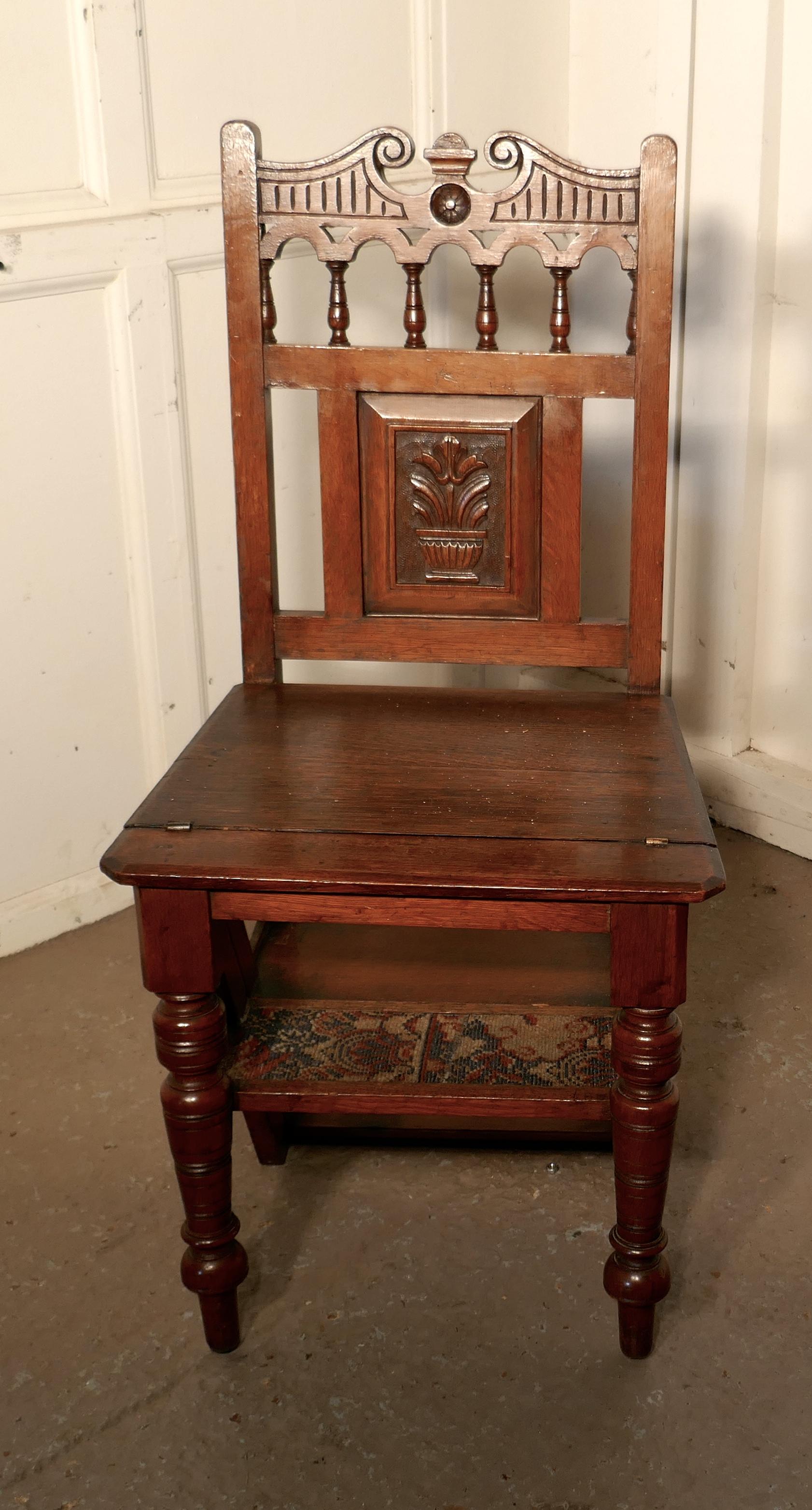Edwardian Metamorphic Library Chair or Library Steps 1