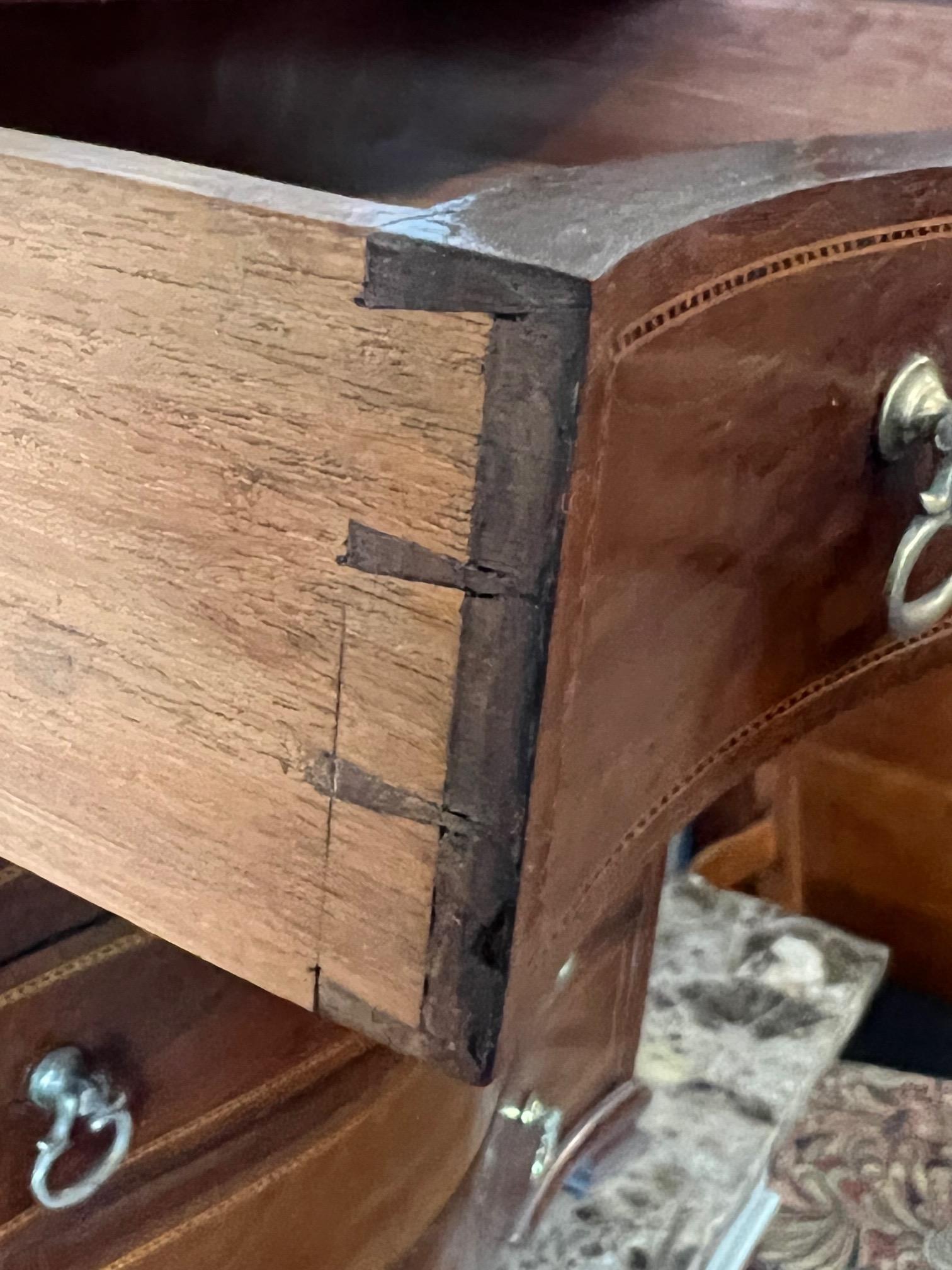 Edwardian Miniature Chest with Bowed Front For Sale 3