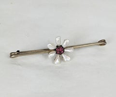Edwardian Mississippi Pearl Flower Brooch