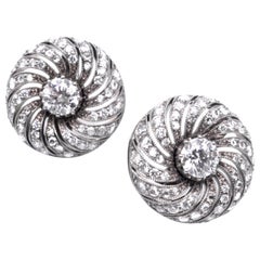 Edwardian Modern Diamond Stud Earring Chavana Collection