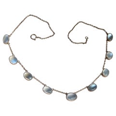 Edwardian Moonstone and 9 Carat Rose Gold Necklace
