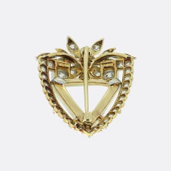 Edwardian Moonstone and Diamond Brooch