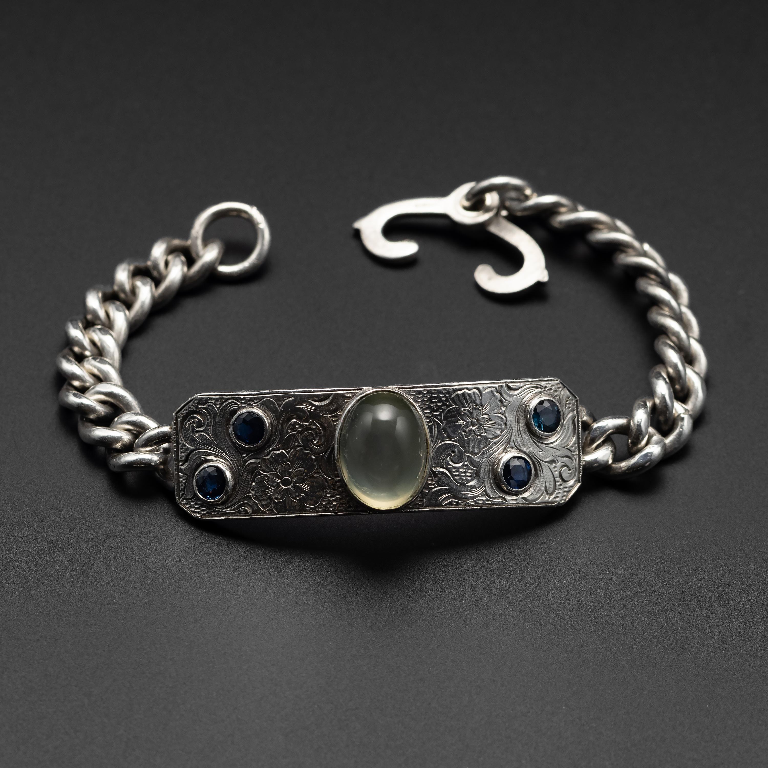 Edwardian Moonstone & Sapphire Bracelet 1