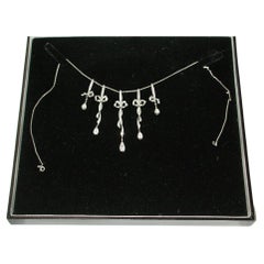 Collar eduardiano de varios diamantes con cadena integral de oro de 18 ct, fechado circa 1910