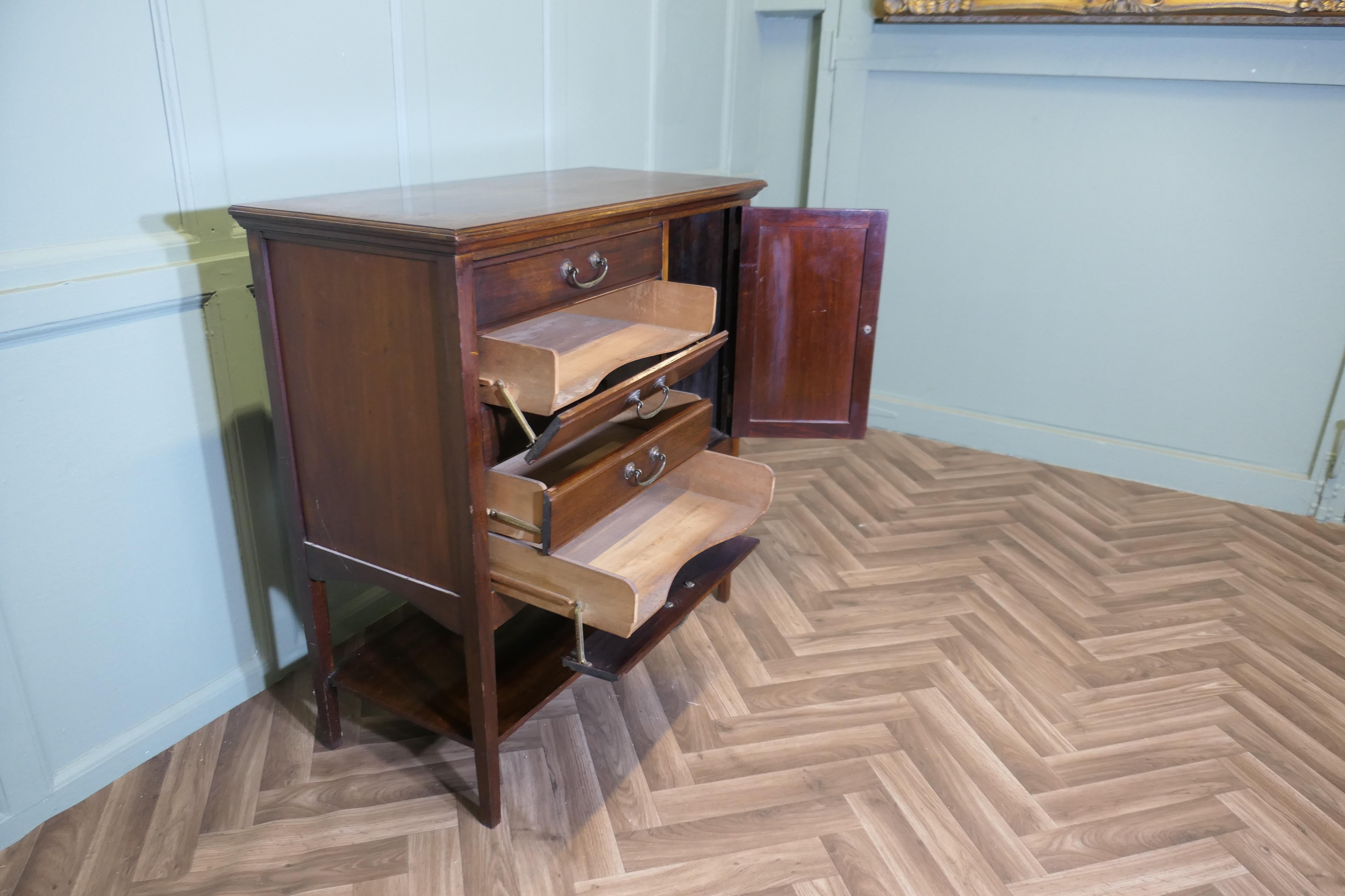 Edwardian Music Cabinet  A good looking piece For Sale 1