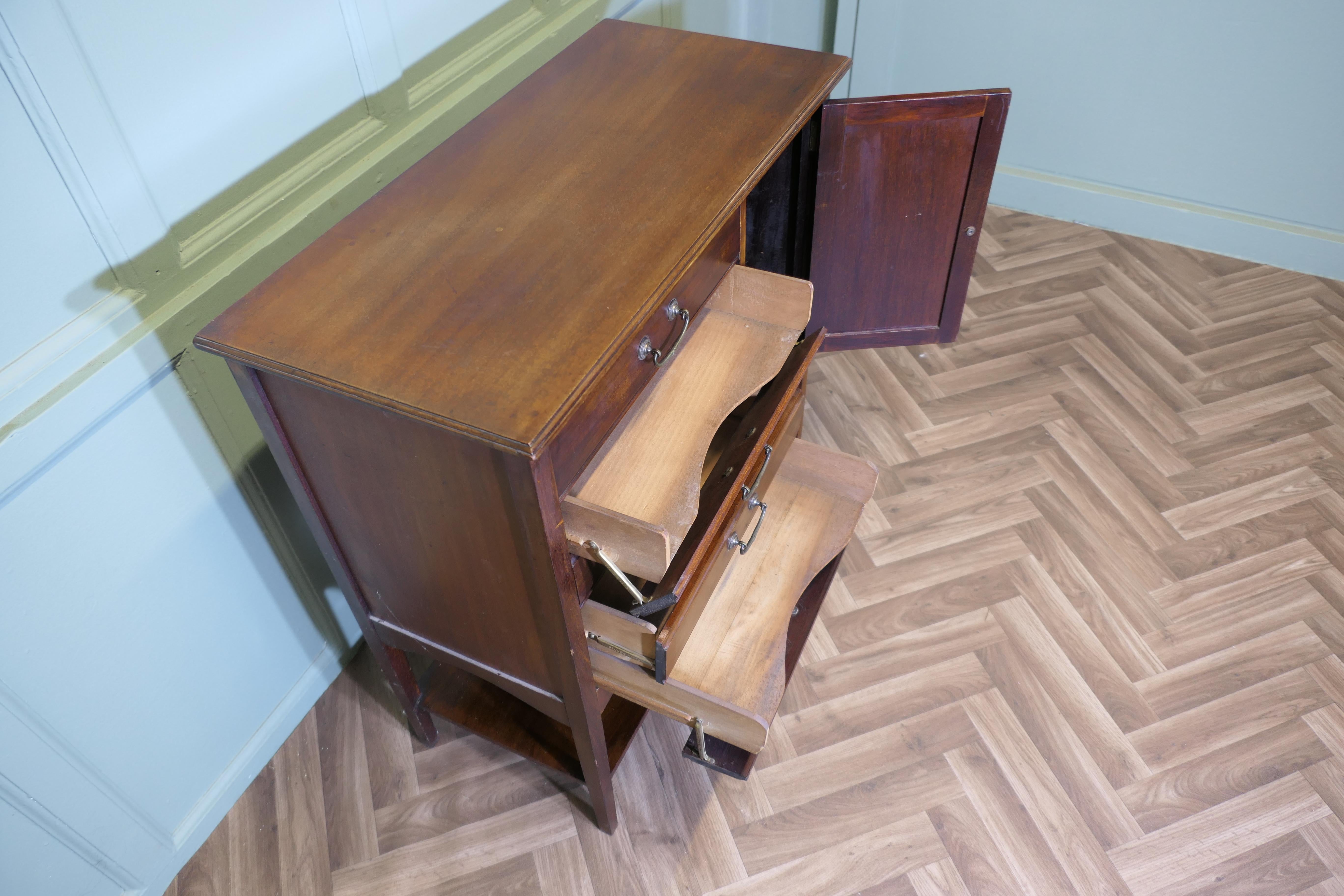 Edwardian Music Cabinet  A good looking piece For Sale 2