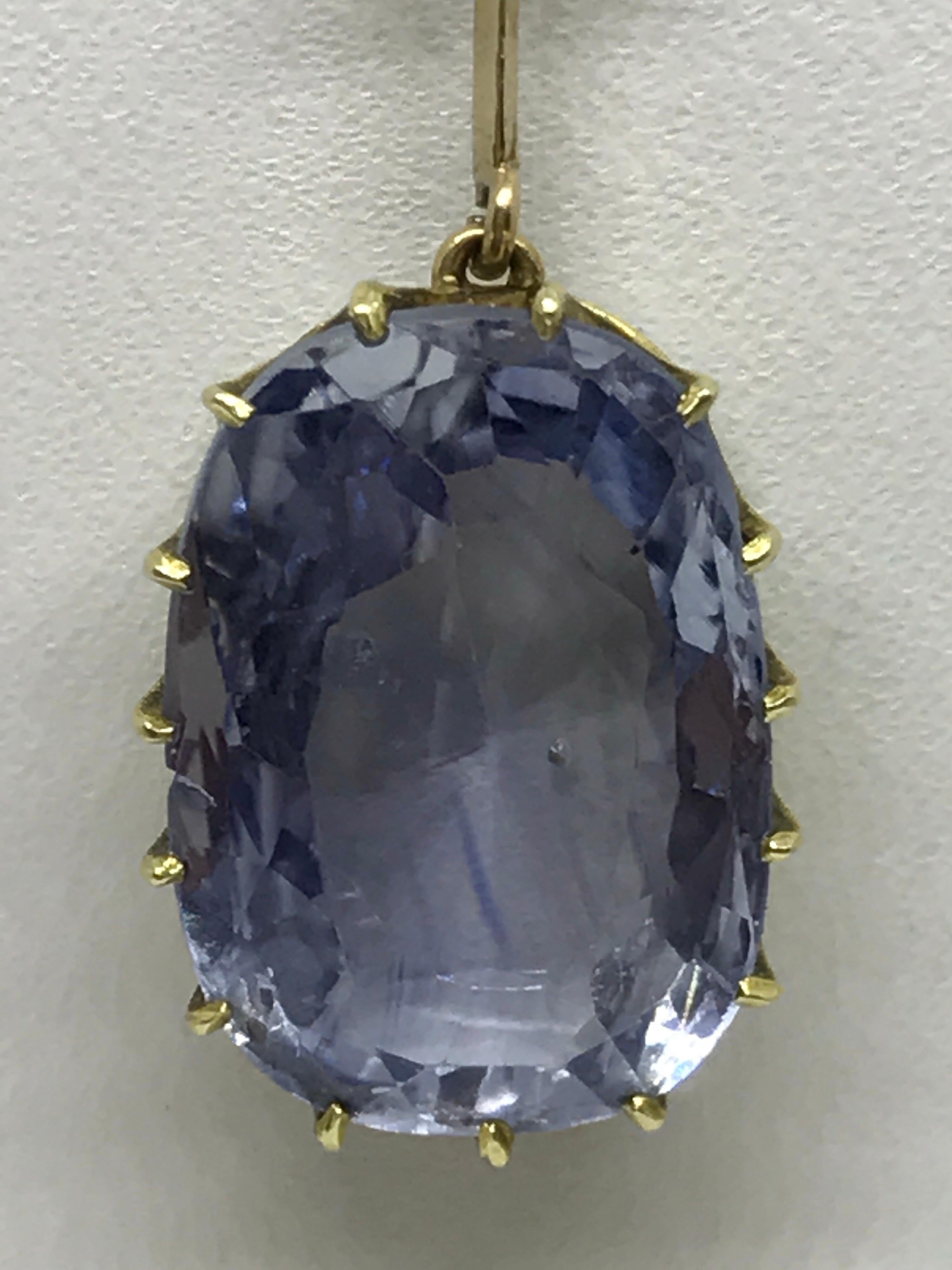 Cushion Cut Edwardian Natural Unheated Ceylon Sapphire and Pearl Necklace, circa 1910 For Sale