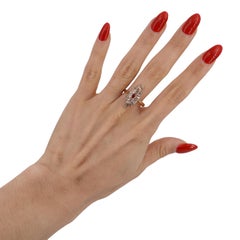 Edwardian 1900 Navette 18kt Yellow Gold Ring with Rose Cuts Diamonds and Ruby