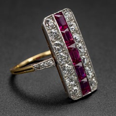 Edwardian No-Heat Burma Ruby and Diamond Ring Over 3.25 Carats