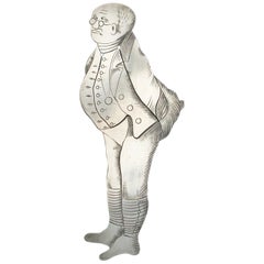 Edwardian Novelty Silver Figural Bookmark Charles Dickens 'Mr Pickwick' New York