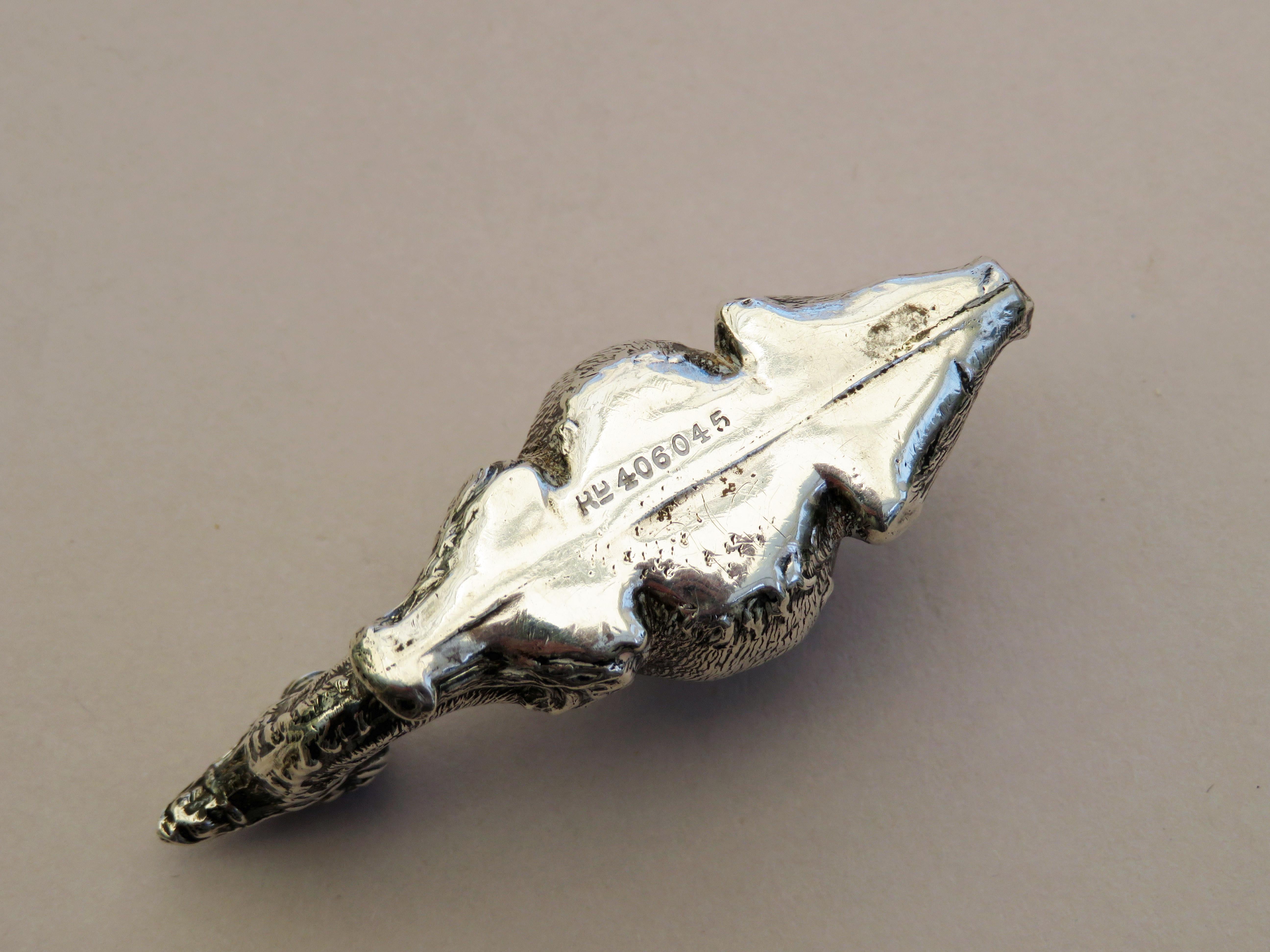 Edwardian Novelty Silver Recumbent Camel Pin Cushion, Small Size, 1903 3