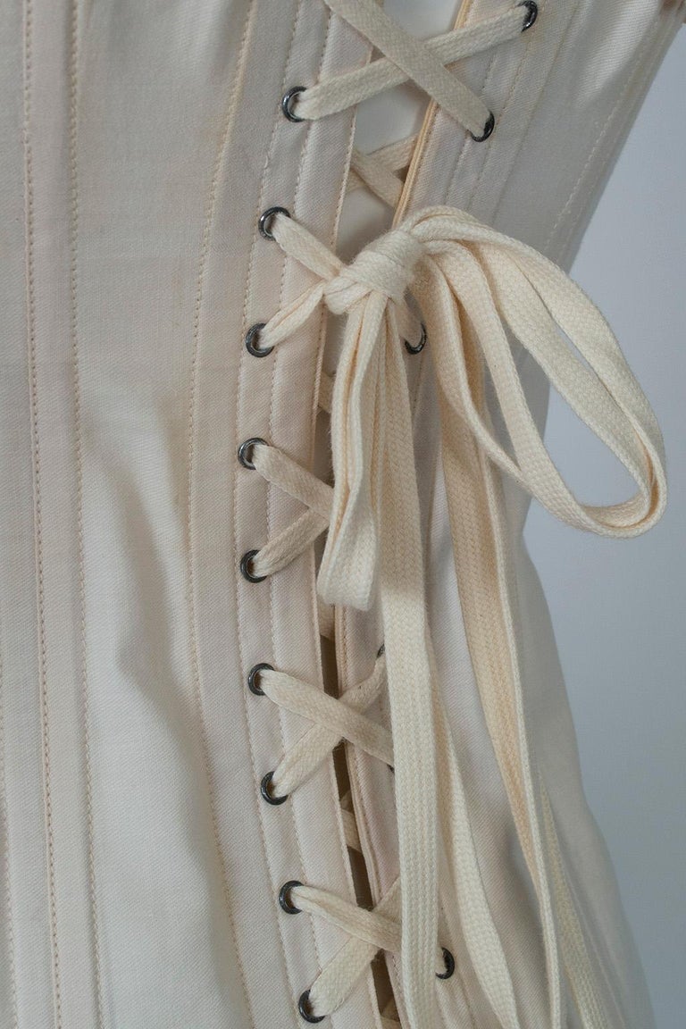 Edwardian Nuform FrontOpening Corset with Garter Straps, 1919 at