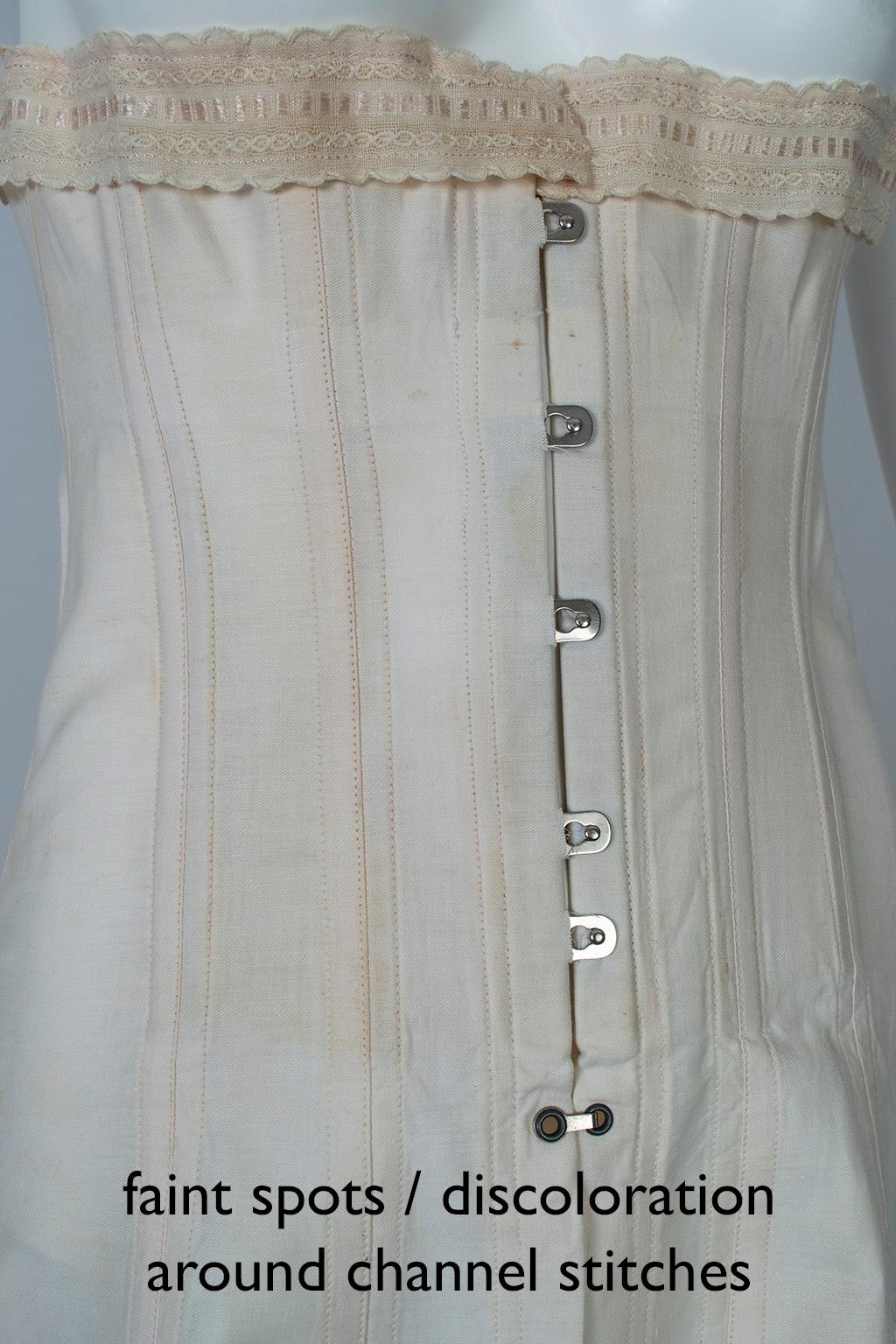 Edwardian Nuform Front-Opening Corset with Garter Straps, 1919 3