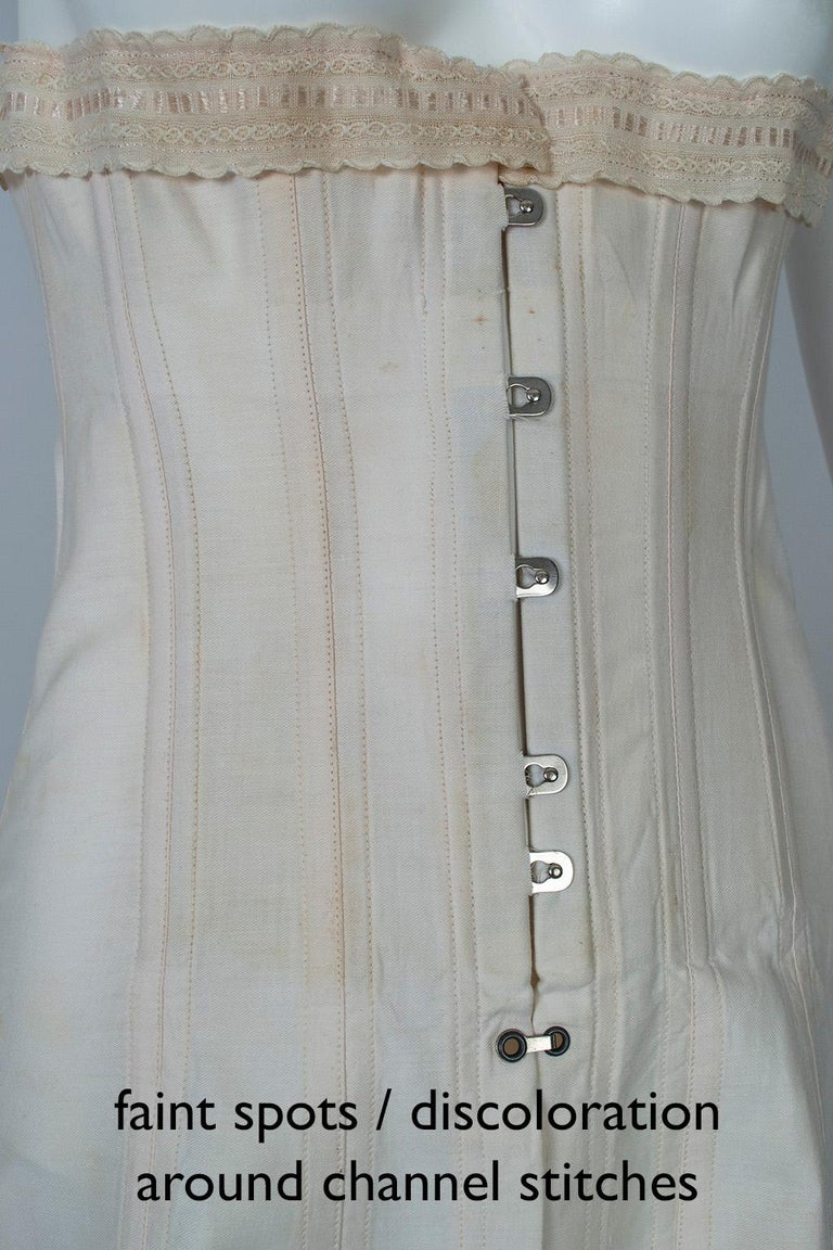 Edwardian Nuform FrontOpening Corset with Garter Straps, 1919 at